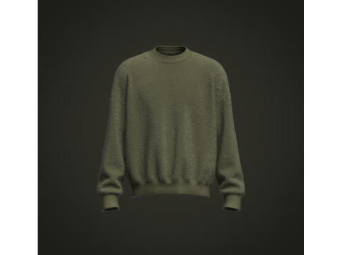 Male Fury Sweater 3D 模型