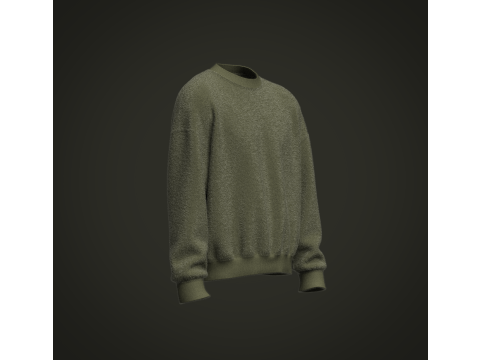 Male Fury Sweater 3D 模型