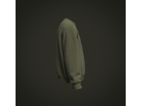 Male Fury Sweater 3D 模型