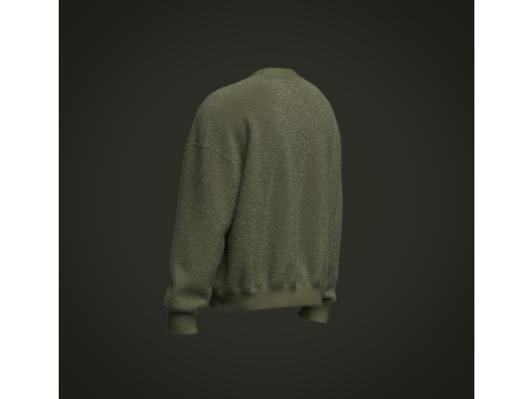 Male Fury Sweater 3D 模型