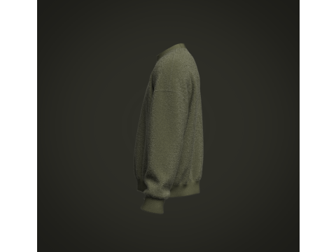 Male Fury Sweater 3D 模型
