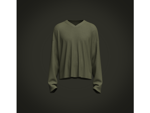 Male Oversized Longsleeve Tshirt 3D मॉडल