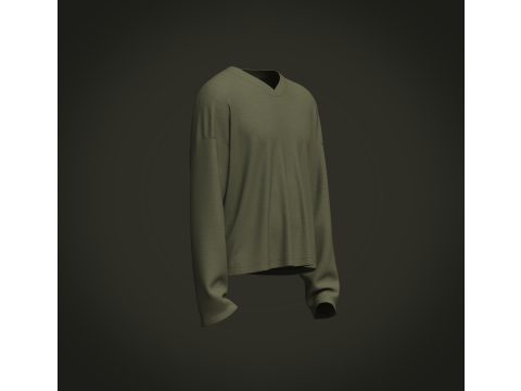 Male Oversized Longsleeve Tshirt 3D मॉडल
