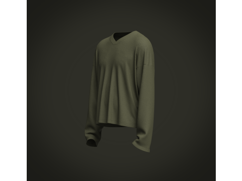 Male Oversized Longsleeve Tshirt 3D मॉडल