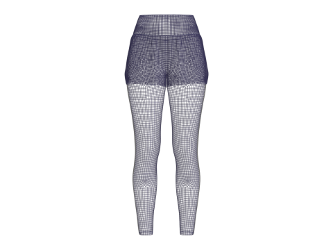 Female Sports Legging with Shorts Modèle 3D