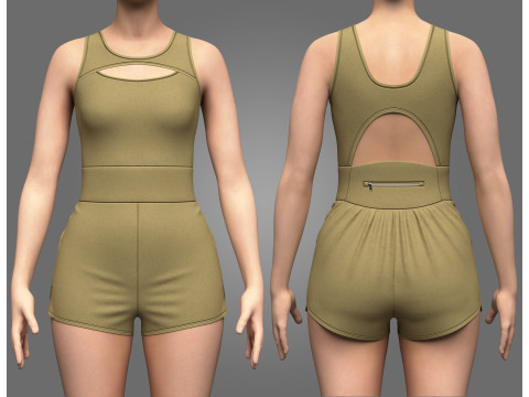Female Running Suit 3D 模型