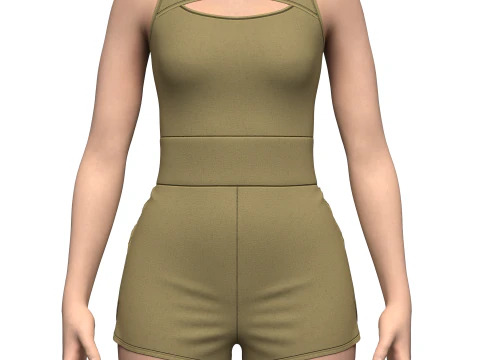Female Running Suit 3D Model