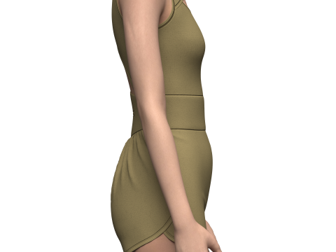 Female Running Suit 3D Model