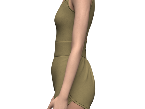 Female Running Suit 3D Model
