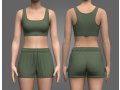 Female Sports Bra and Swim Shorts Modelo 3D
