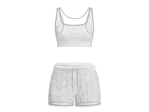 Female Sports Bra and Swim Shorts Modelo 3D