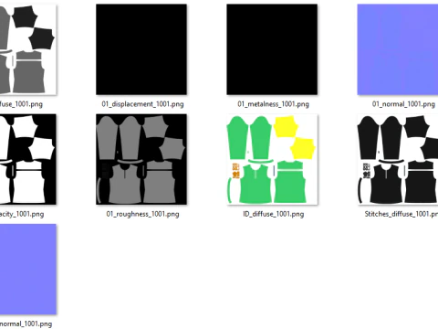 Female Half-Zip Tshirt 3D Model