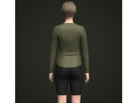 Female Boloer Top and Legging 3D Model