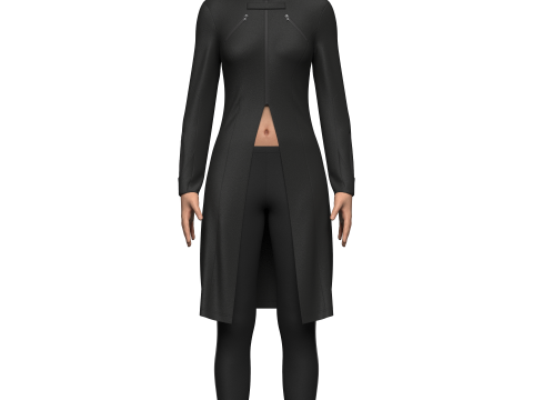 Female Sci-Fi Jacket 3D Модель