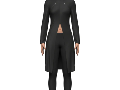 Female Sci-Fi Jacket 3D Model