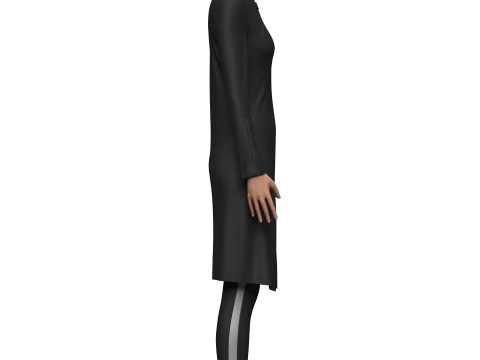 Female Sci-Fi Jacket 3D Model