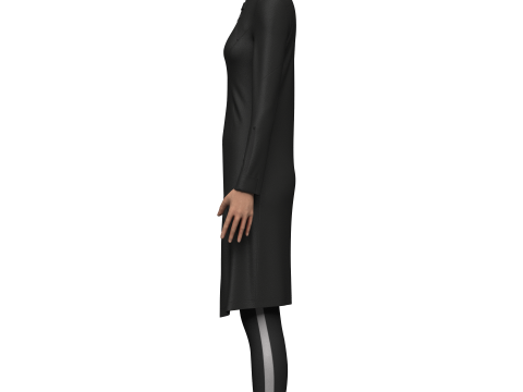 Female Sci-Fi Jacket 3D Модель