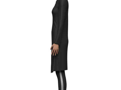 Female Sci-Fi Jacket 3D Model