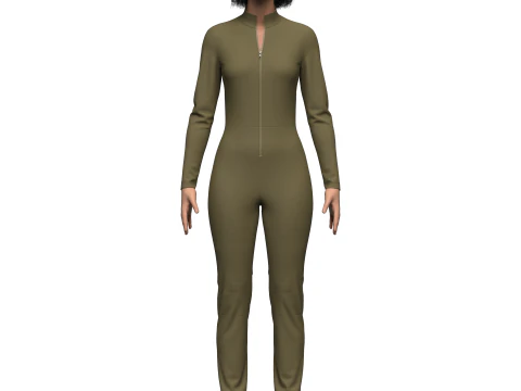 Female Sci-Fi Jumpsuit 3D Model