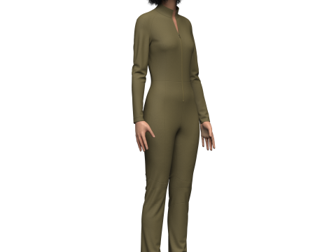 Female Sci-Fi Jumpsuit 3D Model