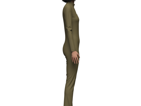 Female Sci-Fi Jumpsuit 3D Model