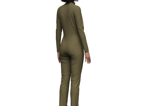 Female Sci-Fi Jumpsuit 3D Model