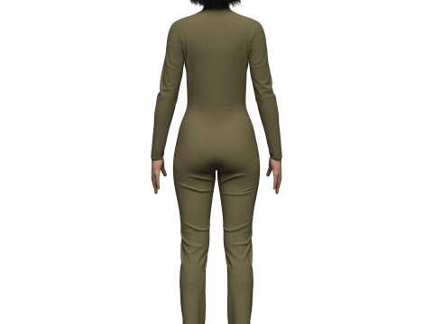 Female Sci-Fi Jumpsuit 3D Model