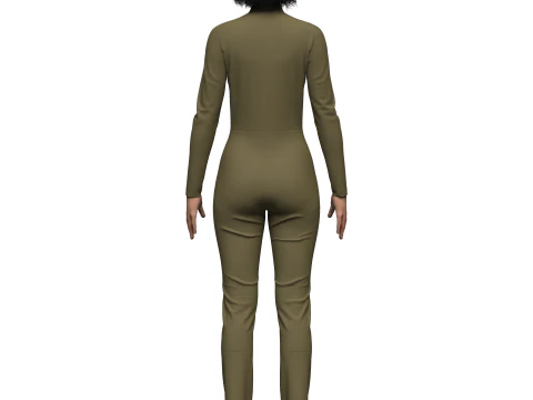 Female Sci-Fi Jumpsuit 3D Model
