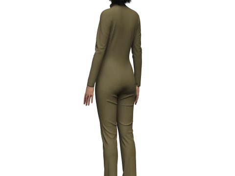Female Sci-Fi Jumpsuit 3D Model