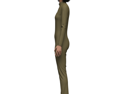 Female Sci-Fi Jumpsuit 3D Model
