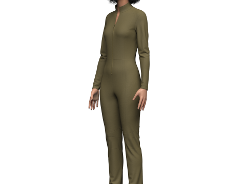 Female Sci-Fi Jumpsuit 3D Model
