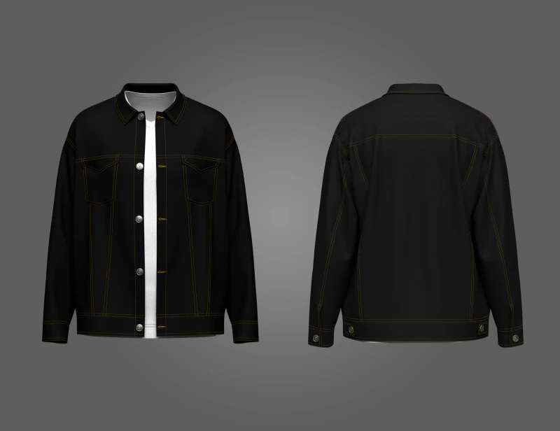 Jumper jeans over-fit masculino Modelo 3D .c4d .max .obj .3ds .fbx .stl .blend 