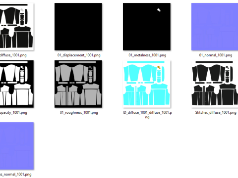 Male Over-fit Denim Jumper 3D Модель