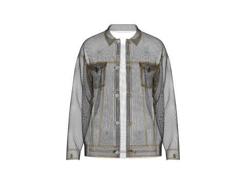 Jumper jeans over-fit masculino Modelo 3D