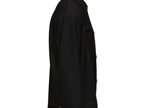 Jumper jeans over-fit masculino Modelo 3D