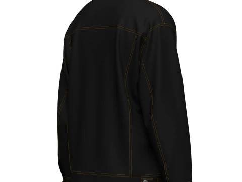 Jumper jeans over-fit masculino Modelo 3D