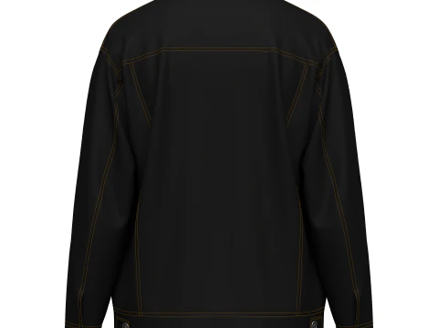 Jumper jeans over-fit masculino Modelo 3D