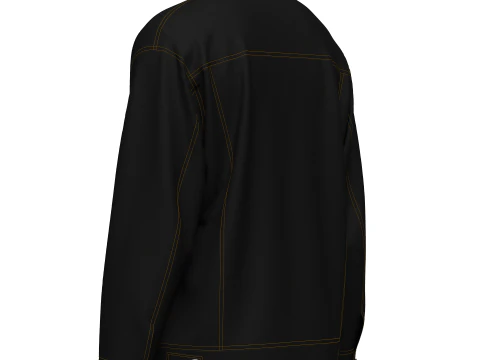 Jumper jeans over-fit masculino Modelo 3D