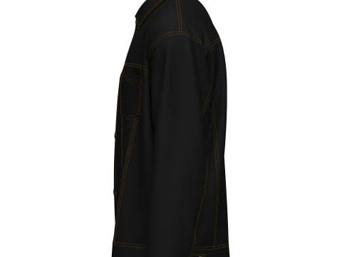 Jumper jeans over-fit masculino Modelo 3D