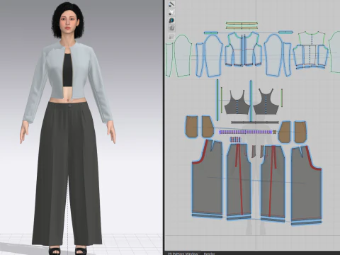 Female Yuna Outfit 3D Model