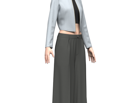 Female Yuna Outfit 3D Модель