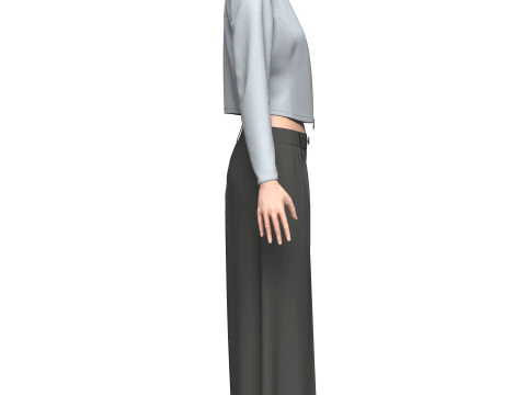 Female Yuna Outfit 3D Model