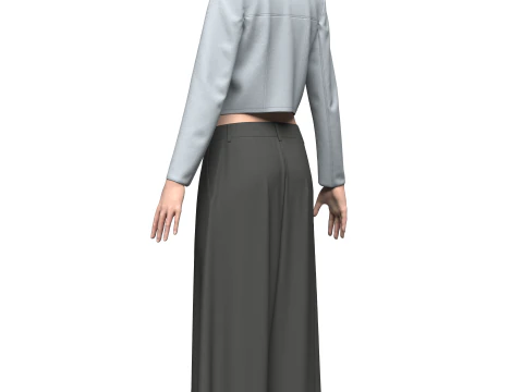 Female Yuna Outfit 3D Model