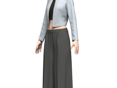 Female Yuna Outfit 3D Модель
