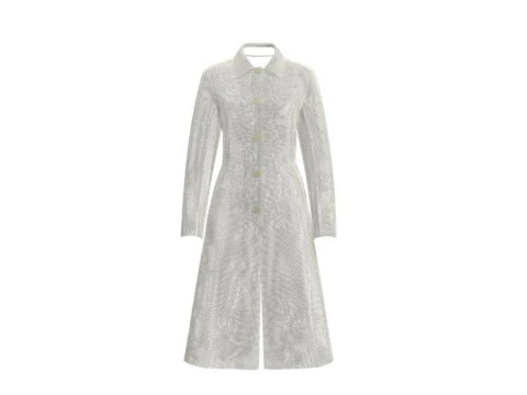 Female Princess Line Coat 3D Model