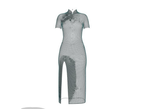 Female Cheongsam 3D Model