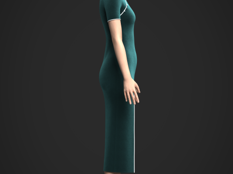 Female Cheongsam 3D Model