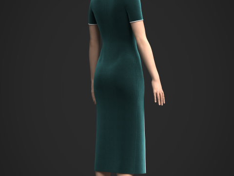 Female Cheongsam 3D Model