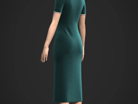 Female Cheongsam 3D Model