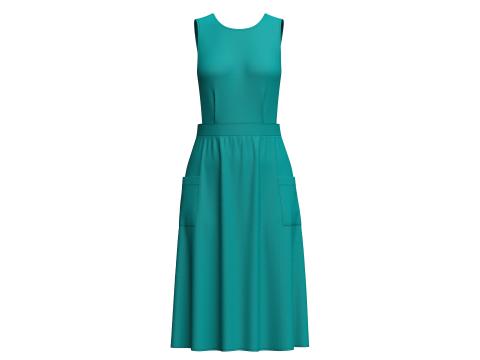 Female Historical Nurse Apron 3D 모델